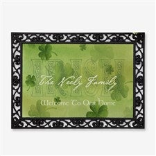 Personalized Traditional Irish Saying Door Mat - Cead Mile Failte - 3346
