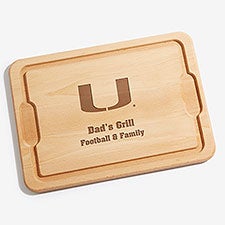 NCAA Miami Hurricanes Personalized Maple Cutting Boards - 33476