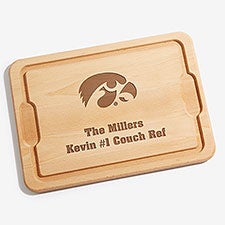 NCAA Iowa Hawkeyes Personalized Maple Cutting Boards - 33490