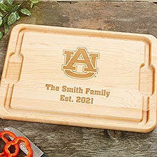 NCAA Auburn Tigers Personalized Maple Cutting Boards - 33508