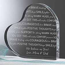 Words of Encouragement Personalized Heart Keepsake - 33519