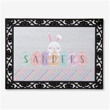 Happy Easter Eggs Personalized Easter Doormats - 33531