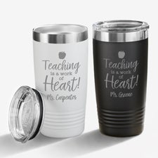 Inspiring Teacher Personalized 20oz Stainless Steel Tumblers - 33537