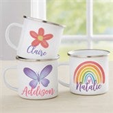 Watercolor Brights Personalized Kids Enamel Mugs - 33539