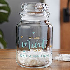 Mint to Be Personalized Glass Treat Jar  - 33543