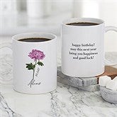 Birth Month Flower Personalized Coffee Mugs - 33558