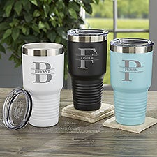 Lavish Last Name Personalized 30oz Stainless Steel Tumblers - 33567