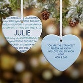Words Of Encouragement Personalized Heart Ornaments - 33577