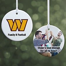 NFL Washington Football Team Personalized Ornaments - 33608