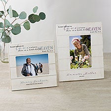 Heaven In Our Home Personalized Memorial Shiplap Picture Frame - 33626