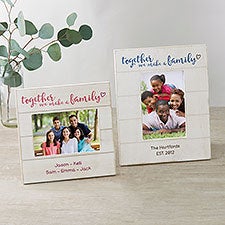 Together We Make A Family Personalized Shiplap Picture Frame - 33628