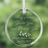 Personalized Glass Suncatcher - May Jesus Guide You - 3366