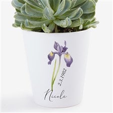 Birth Flower Personalized Mini Flower Pot - 33691