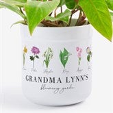 Birth Month Flower Personalized Outdoor Flower Pot - 33692