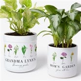 Birth Month Flower Personalized Outdoor Flower Pot - 33692
