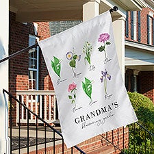 Birth Month Flower Personalized House Flag - 33696