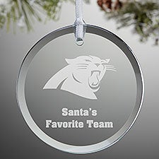NFL Carolina Panthers Personalized Glass Ornaments - 33709