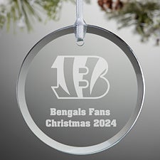 NFL Cincinnati Bengals Personalized Glass Ornaments - 33711