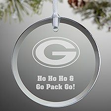 NFL Green Bay Packers Personalized Glass Ornaments - 33716