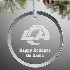 NFL Los Angeles Rams Personalized Glass Ornaments - 33722