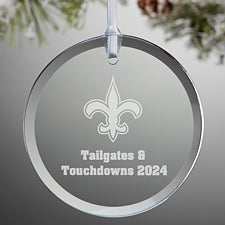 NFL New Orleans Saints Personalized Glass Ornaments - 33726