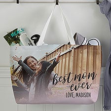 Best Mom Ever Personalized Photo Tote Bag - 33732