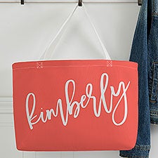 Trendy Script Personalized Tote Bag - 33733