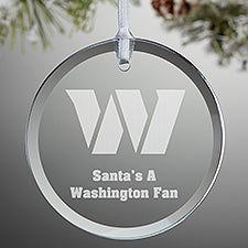 NFL Washington Football Team Personalized Glass Ornaments - 33745