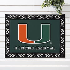 NCAA Miami Hurricanes Personalized Doormats - 33782