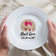 Baby Photo Message Personalized Ceramic Plate - 33797
