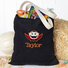 Vampire Face Embroidered Halloween Treat Bag - 33931
