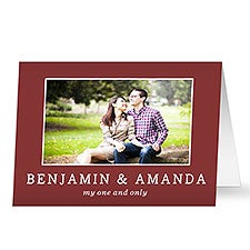 Romantic Photo Personalized Greeting Card  - 33935
