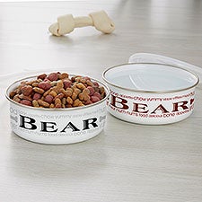 Doggie Delights Personalized Enamel Dog Bowl  - 33954