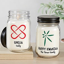Kwanzaa Icons Personalized Farmhouse Candle Jar - 33997