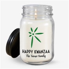 Kwanzaa Icons Personalized Farmhouse Candle Jar - 33997