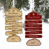 North Pole Personalized Wood Ornament - 34008