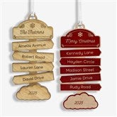 North Pole Personalized Wood Ornament - 34008