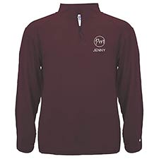 Employee Badger Maroon Light Q-Zip - 34017