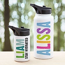 All Mine! Personalized Double-Wall Vacuum Insulated Water Bottle - 34039