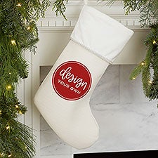 Design Your Own Personalized Ivory Christmas Stocking - 34061