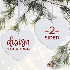 Design Your Own Personalized 2-Sided Matte Heart Ornament  - 34077
