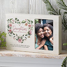 Daughters Personalized Whitewashed Off-Set Box Picture Frame - 34128