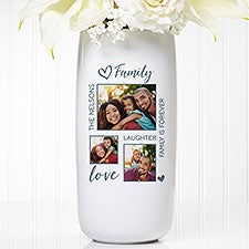 Photo Collage for Family Personalized Ceramic Vase  - 34143
