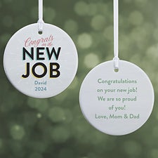 New Job Personalized Ornaments - 34150