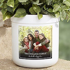 Photo & Message For Family Personalized Outdoor Flower Pot  - 34151
