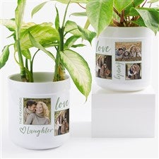 Photo Collage For Family Personalized Outdoor Flower Pot - 34153