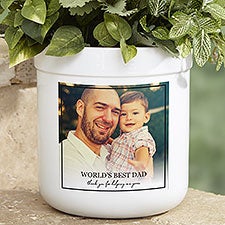Photo & Message For Him Personalized Outdoor Flower Pot  - 34161
