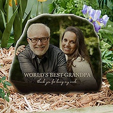 Photo & Message For Him Personalized Standing Garden Stone - 34164