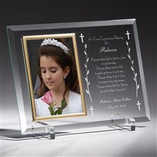 Personalized First Communion Glass Picture Frame - 3417