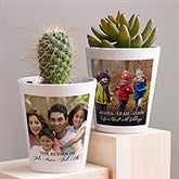 Photo & Message For Family Personalized Mini Flower Pot  - 34170